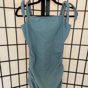 Chambray Rouched Dress-size S